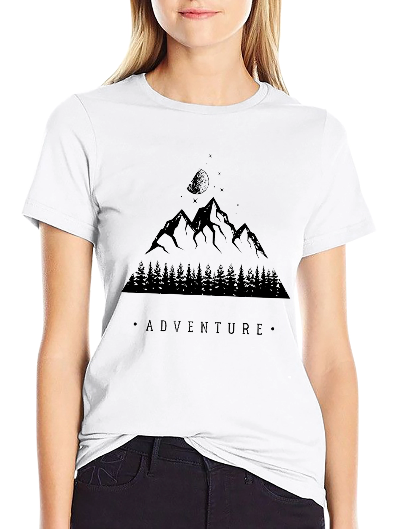 Camiseta Negra Aventura Montaña
