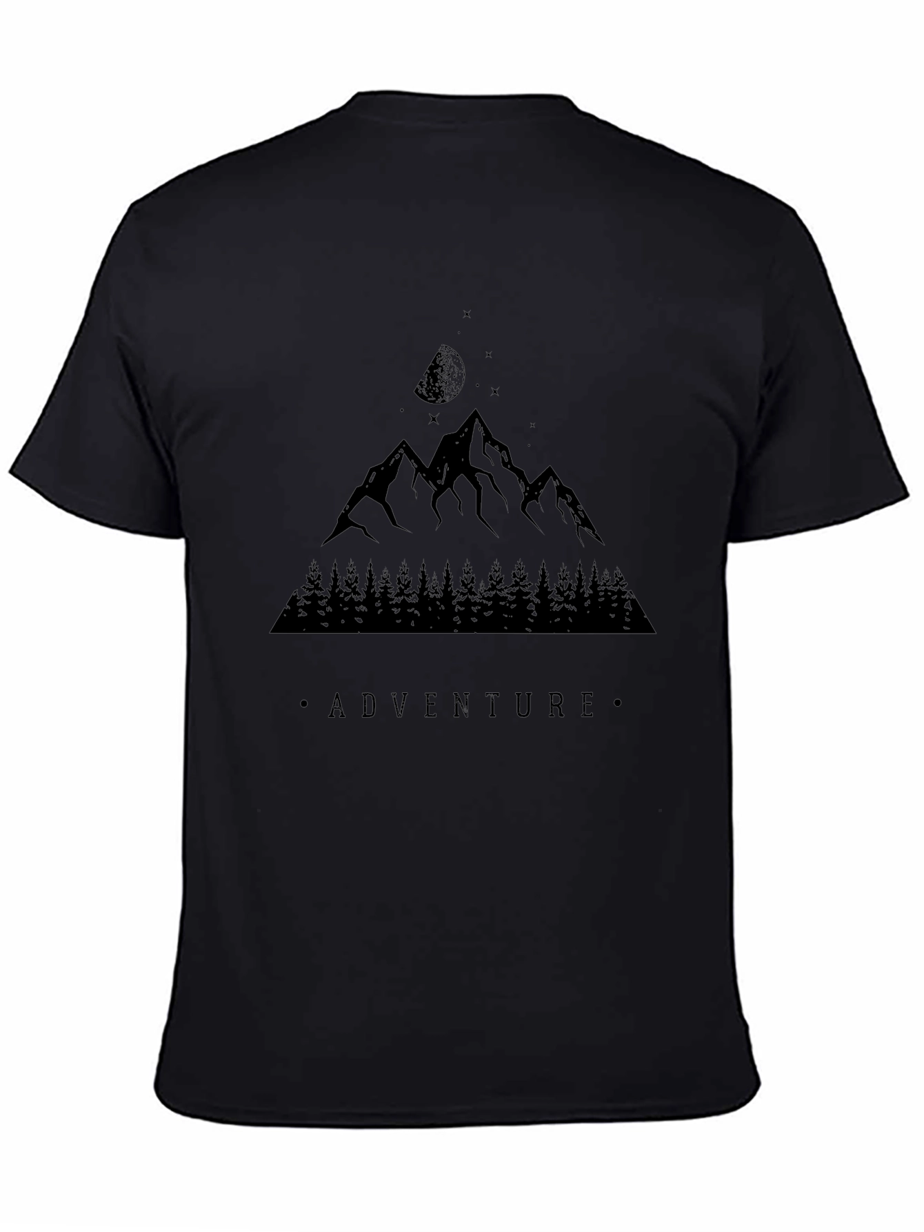 Camiseta Negra Aventura Montaña