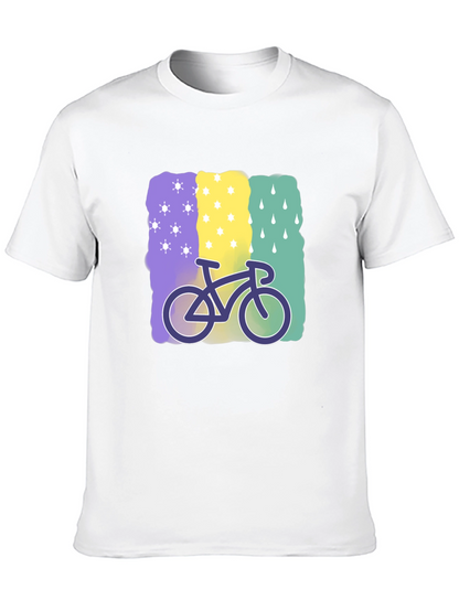 Camiseta Negra con Diseño de Bicicleta Climática