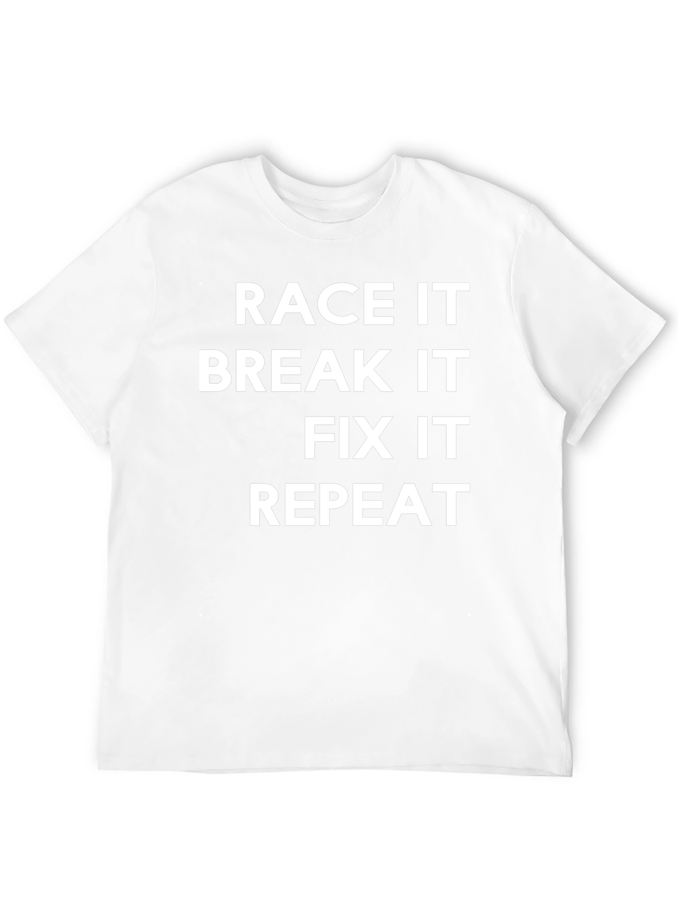 Camiseta Negra: Race It Break It Fix It Repeat