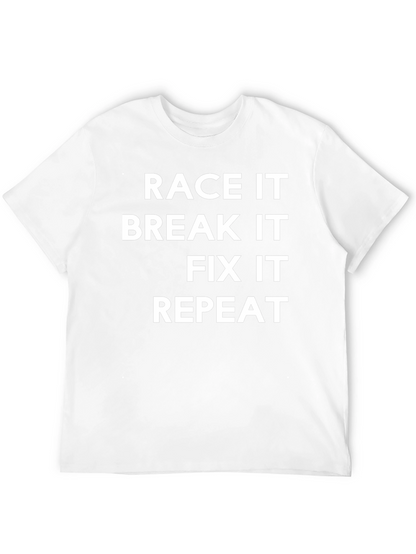 Camiseta Negra: Race It Break It Fix It Repeat