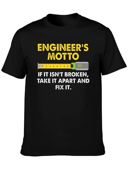 Camiseta Negra: Lema del Ingeniero