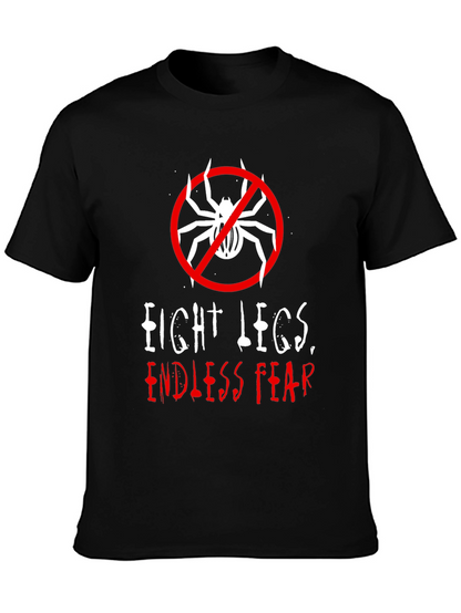 Camiseta Negra: Ocho Patas Miedo Infinito