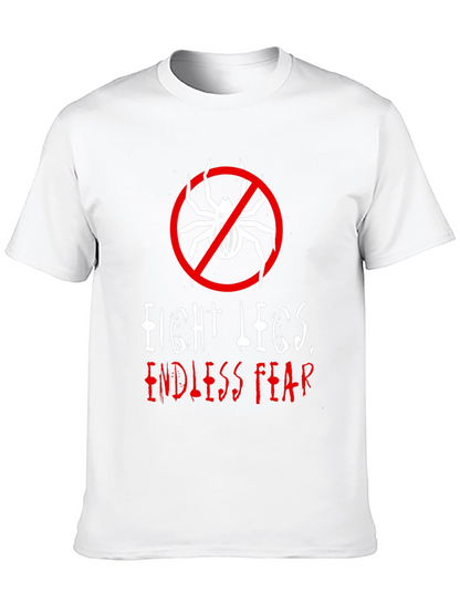Camiseta Negra: Ocho Patas Miedo Infinito