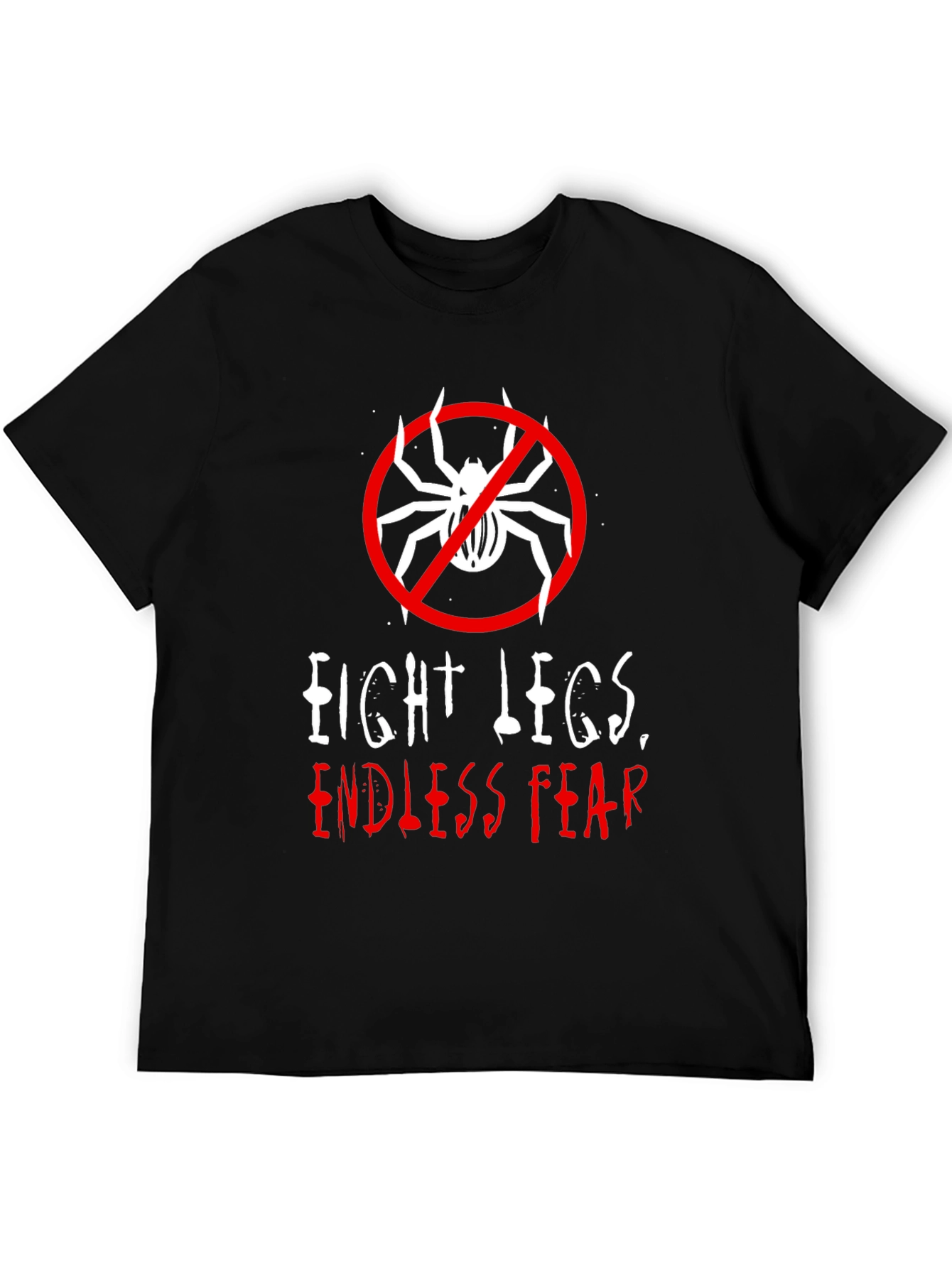 Camiseta Negra: Ocho Patas Miedo Infinito