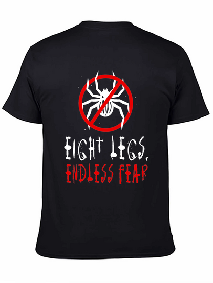 Camiseta Negra: Ocho Patas Miedo Infinito