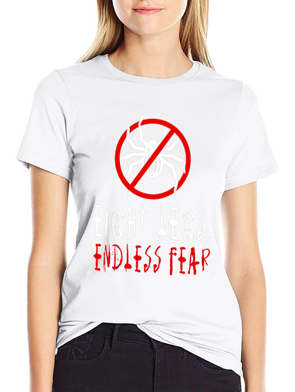 Camiseta Negra: Ocho Patas Miedo Infinito