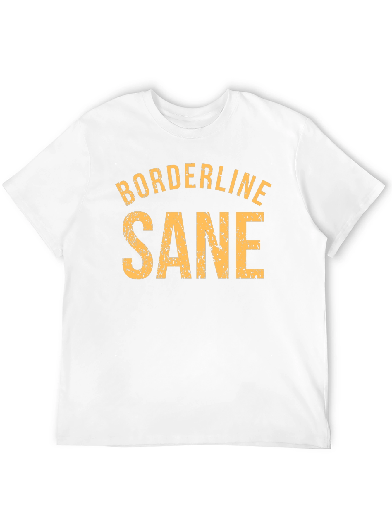 Camiseta Negra: Borderline Sane - Estilo Casual