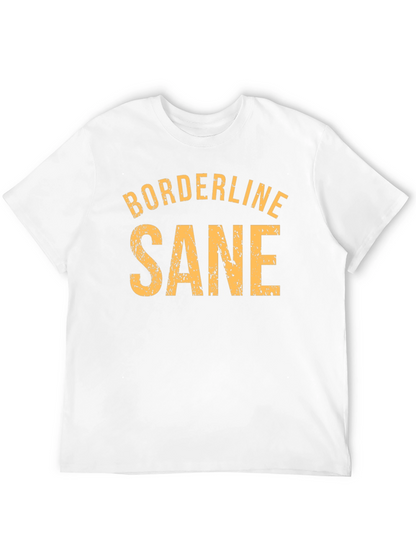 Camiseta Negra: Borderline Sane - Estilo Casual