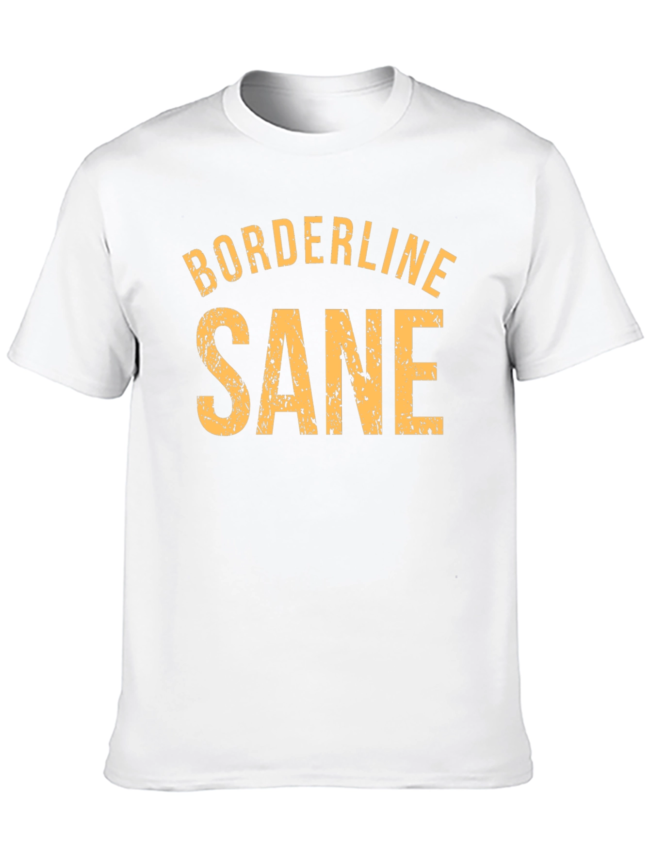 Camiseta Negra: Borderline Sane - Estilo Casual