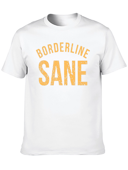 Camiseta Negra: Borderline Sane - Estilo Casual