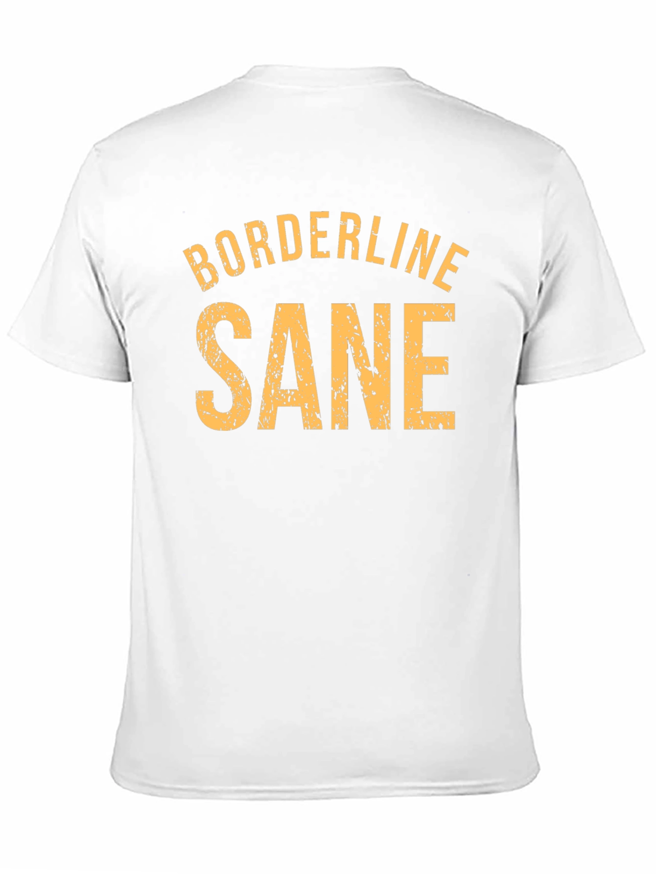 Camiseta Negra: Borderline Sane - Estilo Casual