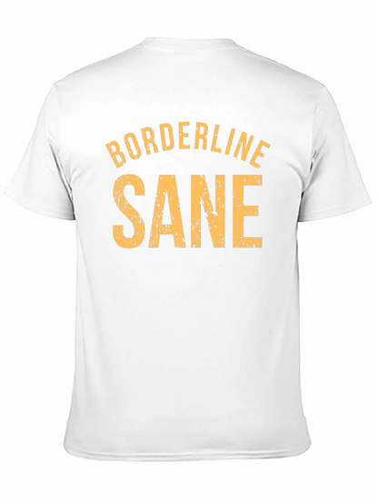 Camiseta Negra: Borderline Sane - Estilo Casual