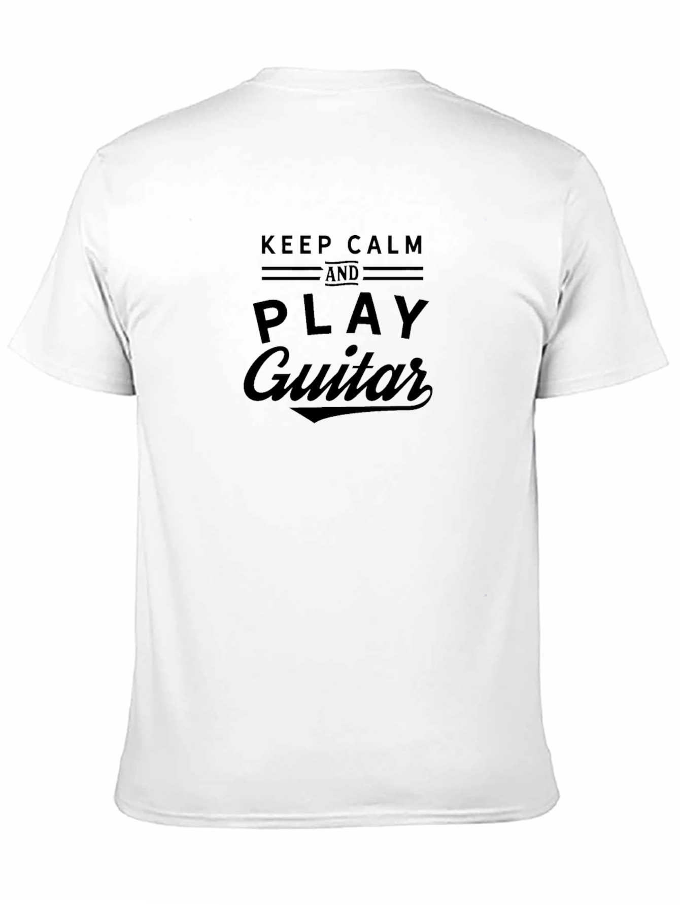 Camiseta Negra Hombre Keep Calm and Play Guitar