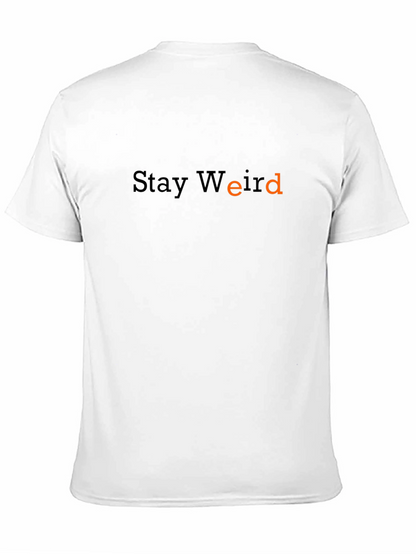 Camiseta Negra Stay Weird para Hombre