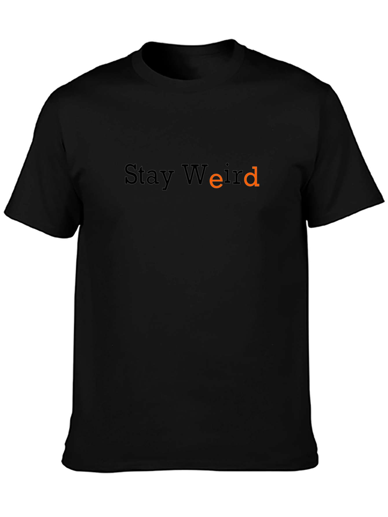 Camiseta Negra Stay Weird para Hombre