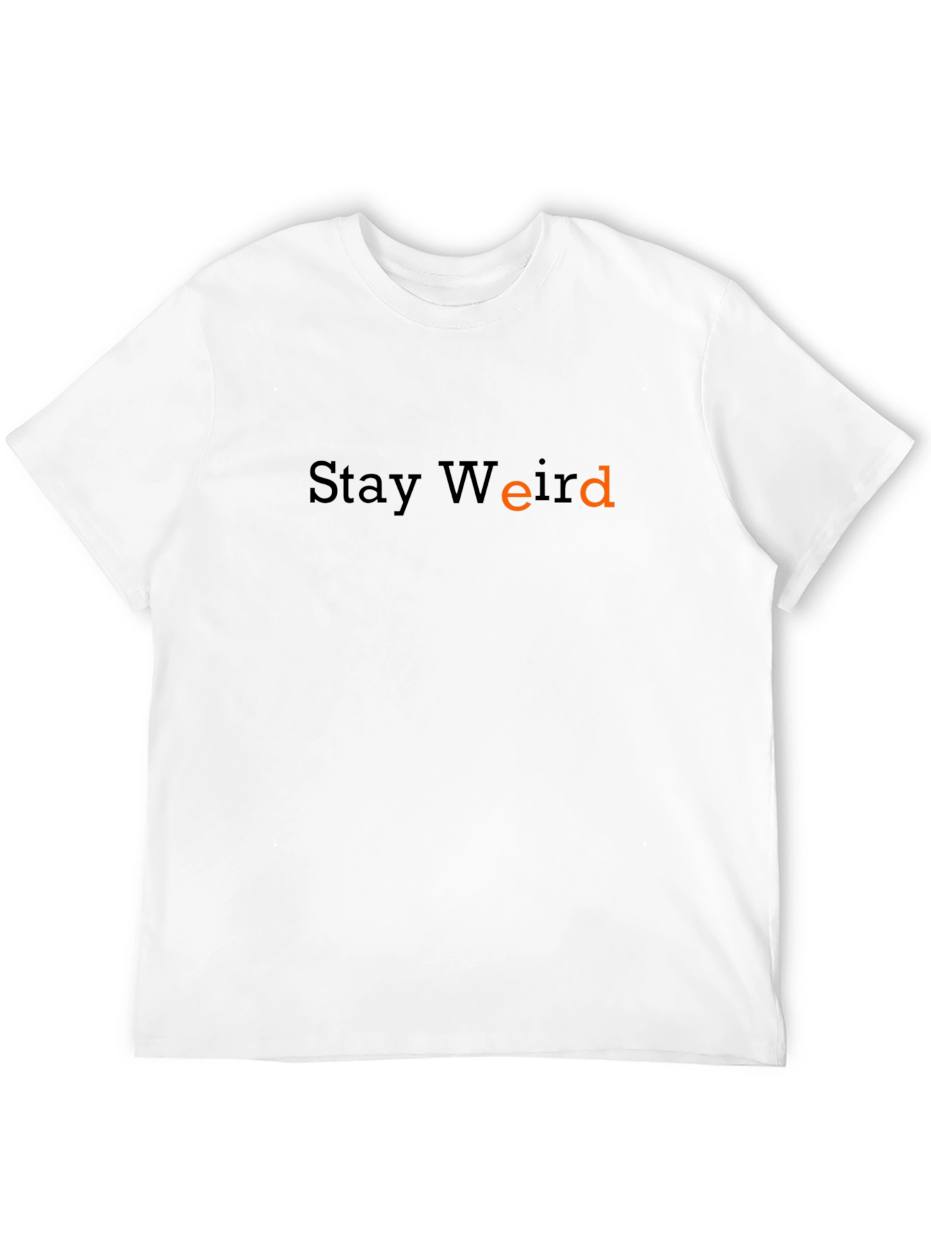 Camiseta Negra Stay Weird para Hombre
