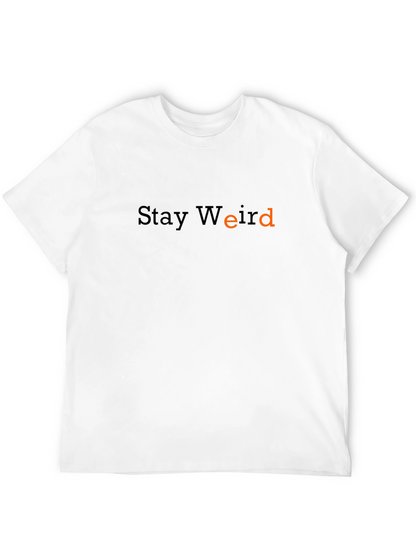 Camiseta Negra Stay Weird para Hombre