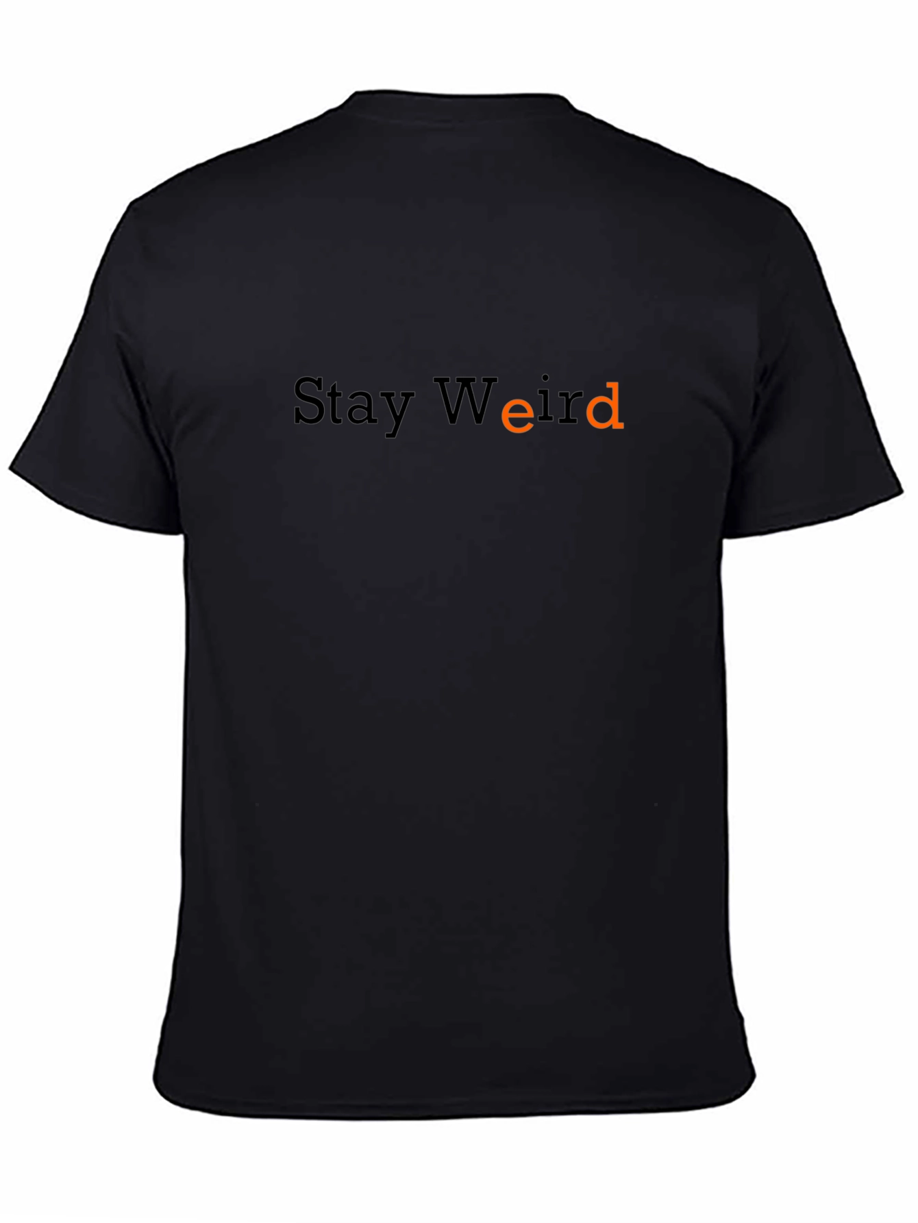 Camiseta Negra Stay Weird para Hombre