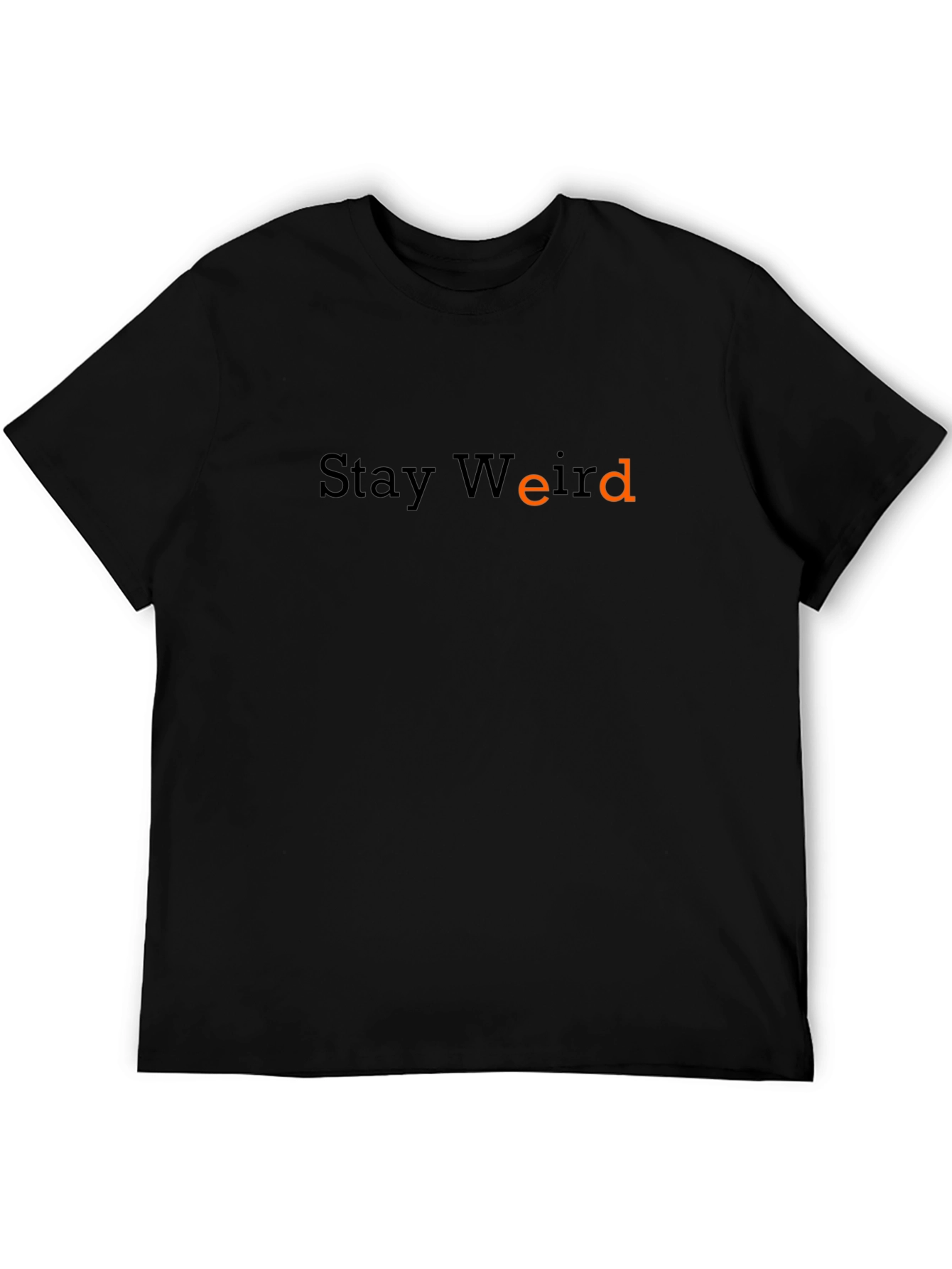 Camiseta Negra Stay Weird para Hombre