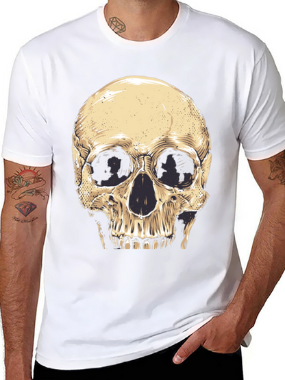Camiseta Negra con Diseño de Calavera