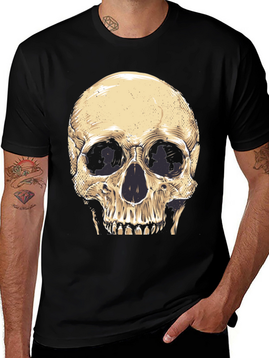 Camiseta Negra con Diseño de Calavera