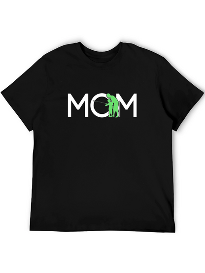 Camiseta Negra MOM - Regalo para Mamá Pescadora
