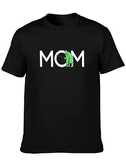 Camiseta Negra MOM - Regalo para Mamá Pescadora