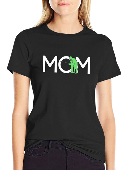 Camiseta Negra MOM - Regalo para Mamá Pescadora