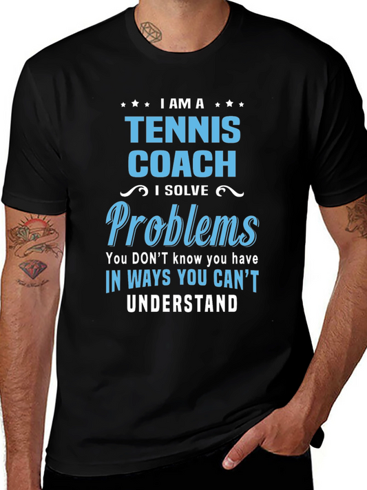 Camiseta Tennis Coach - Solución de Problemas Única