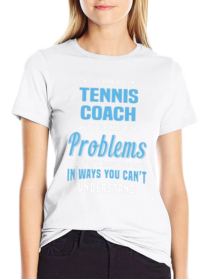 Camiseta Tennis Coach - Solución de Problemas Única