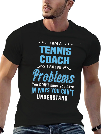 Camiseta Tennis Coach - Solución de Problemas Única