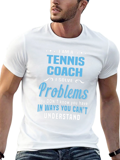 Camiseta Tennis Coach - Solución de Problemas Única