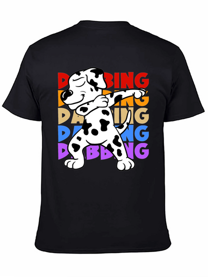 Camiseta Negra con Diseño de Perro Dálmata Dab