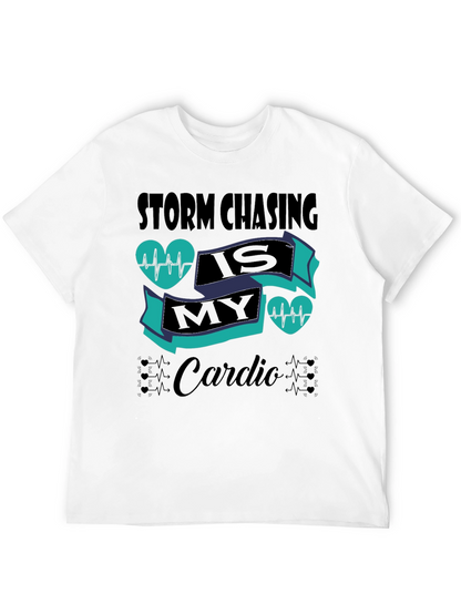 Camiseta Negra Storm Chasing is My Cardio