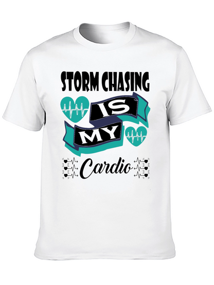 Camiseta Negra Storm Chasing is My Cardio