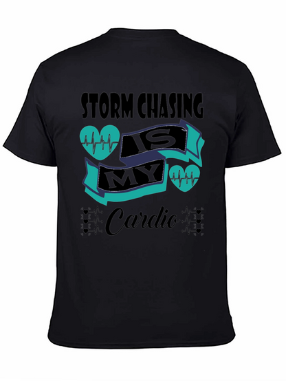 Camiseta Negra Storm Chasing is My Cardio