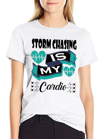 Camiseta Negra Storm Chasing is My Cardio