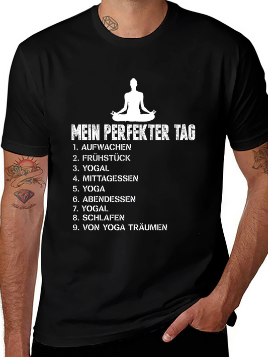 Camiseta Negra Mi Día Perfecto de Yoga