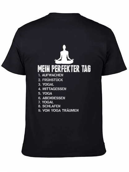 Camiseta Negra Mi Día Perfecto de Yoga