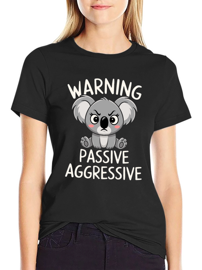 Camiseta Negra Koala Pasivo Agresivo