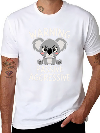 Camiseta Negra Koala Pasivo Agresivo