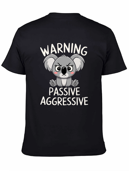 Camiseta Negra Koala Pasivo Agresivo