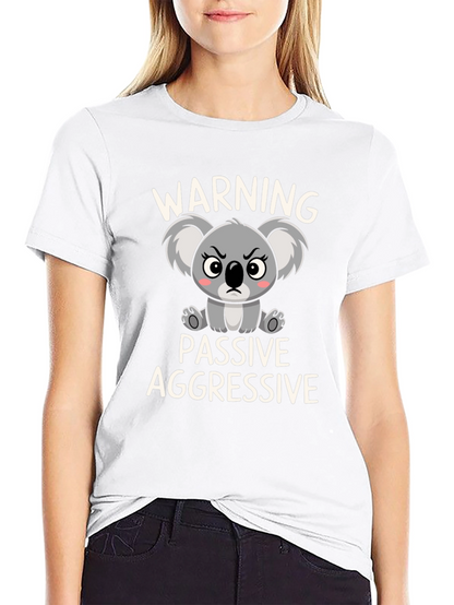 Camiseta Negra Koala Pasivo Agresivo
