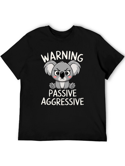 Camiseta Negra Koala Pasivo Agresivo