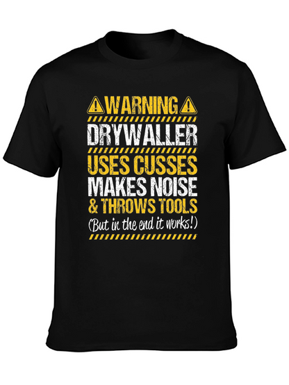 Camiseta Drywaller: Usa malas palabras y lanza herramientas