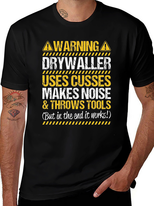 Camiseta Drywaller: Usa malas palabras y lanza herramientas