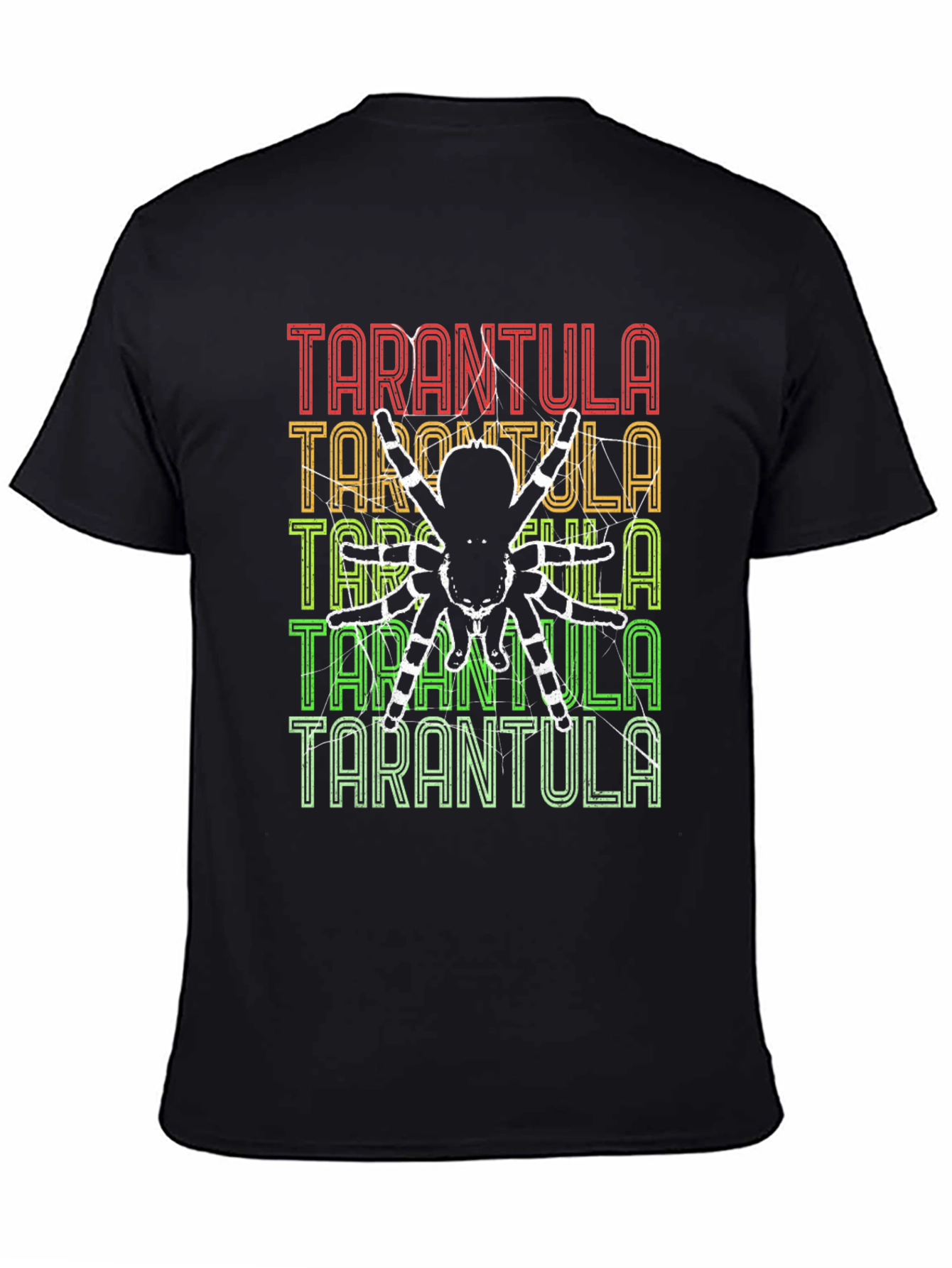 Camiseta Negra con Diseño de Tarántula Retro