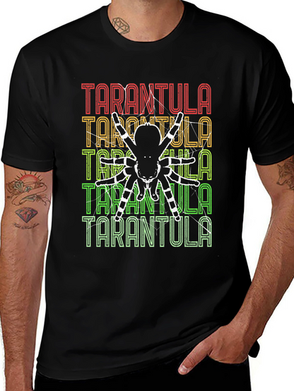 Camiseta Negra con Diseño de Tarántula Retro