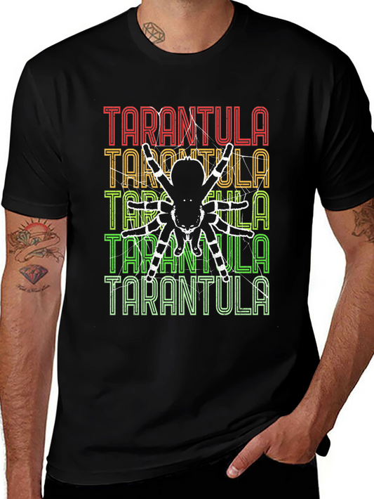 Camiseta Negra con Diseño de Tarántula Retro